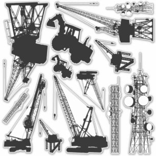 Ensemble de stickers paysage urbain