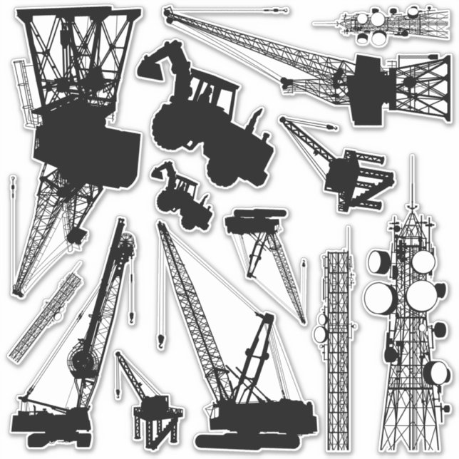 Ensemble de stickers paysage urbain (Devant)