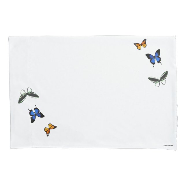 Ensemble de taie d'oreiller de motif de papillon (devant-gauche)