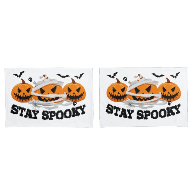 Ensemble de taie d'oreiller Halloween (devant-Set)