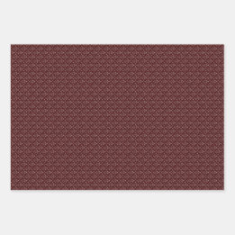Ensemble de trois feuilles d'enveloppement Maroon