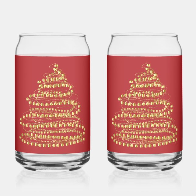 Ensemble de verre en forme de canette d'arbre de N (Recto)