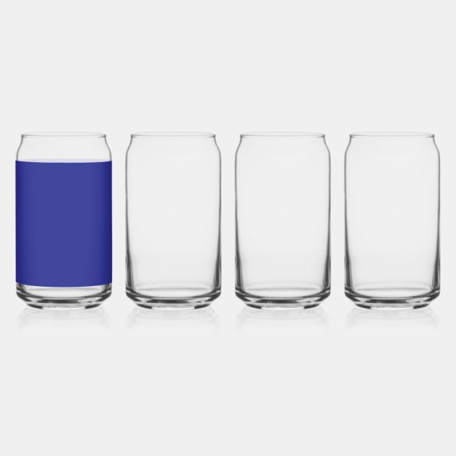 Ensemble de verres à canette bleus | Moderne et mi (Recto)