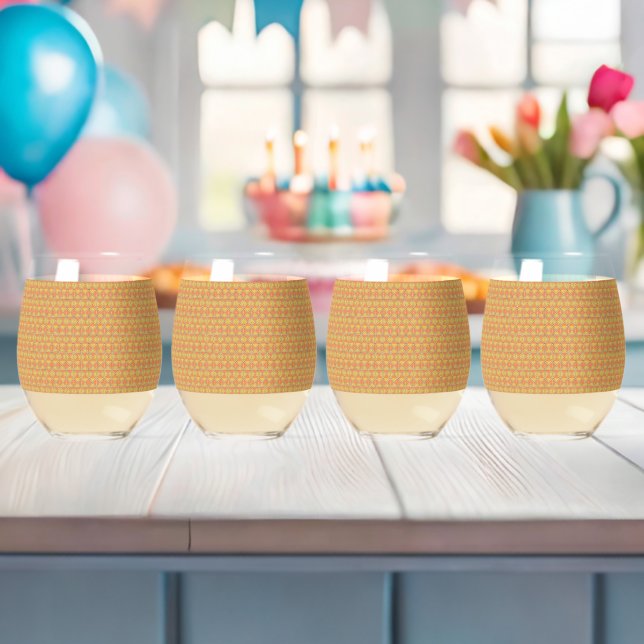 Ensemble de verres à vin sans pied à motif | Party (Insitu (Baby Shower))