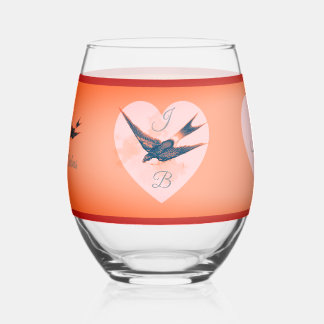 Ensemble de verres à vin sans pied Bonis Avibus