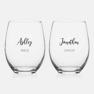 Ensemble de verres à vin sans pied modernes pour m
