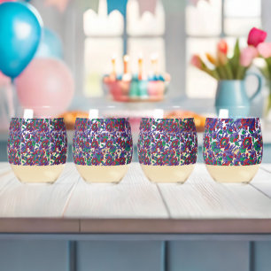 Ensemble de verres colorés pour fête Vaisselle a