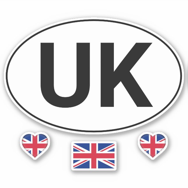 Ensemble de voyage pour autocollants britanniques  (Devant)