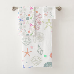Ensemble d'étoiles de mer et de serviette de sall