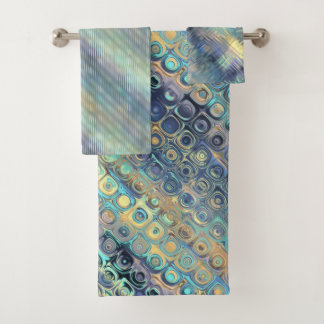 Ensemble divers de motifs de couleurs de paon