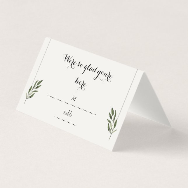 Ensemble élégant de cartes de placement pliées à m (Front)