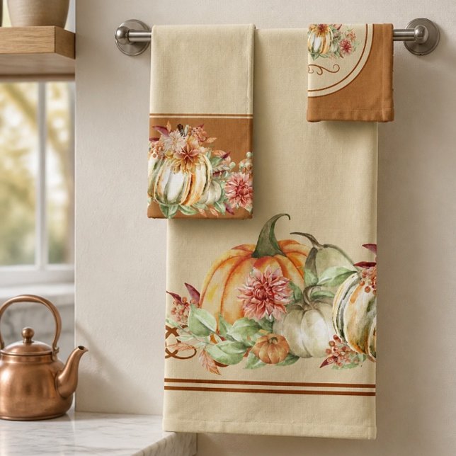 Ensemble élégant de serviettes de bain Bienvenue A (Créateur téléchargé)