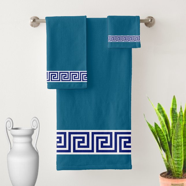 Ensemble élégant de serviettes de bain bleu océan  (Créateur téléchargé)