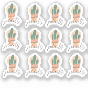 Ensemble élégant Sticker Plante Cactus