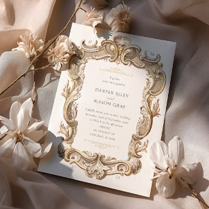 Ensemble Faire-Part de Mariage Regal Baroque Flour
