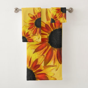 Ensemble floral de serviette de jardin de