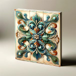 Ensemble harmonique de carreaux de fleur<br><div class="desc">Ce motif en carreaux exquis, nommé "Harmonic Fleur Tile Ensemble", offre une élégance intemporelle qui rend hommage aux formes naturelles complexes caractéristiques de l'époque Art Nouveau. Une symétrie parfaite allie beauté organique, chaque courbe et teinte étant méticuleusement conçues pour capturer l'essence des fleurs stylisées. La riche palette de bleus, verts...</div>