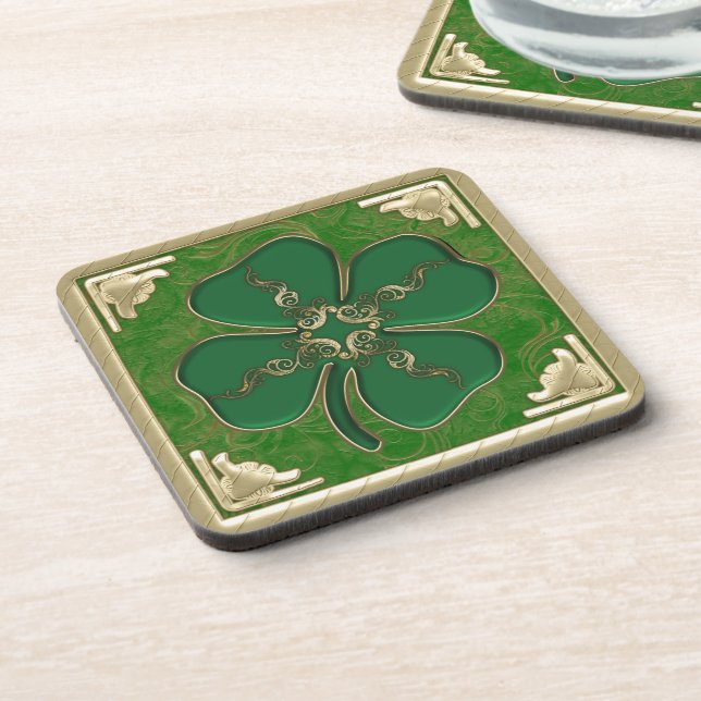Ensemble irlandais chanceux de dessous de verre de (Côté gauche)