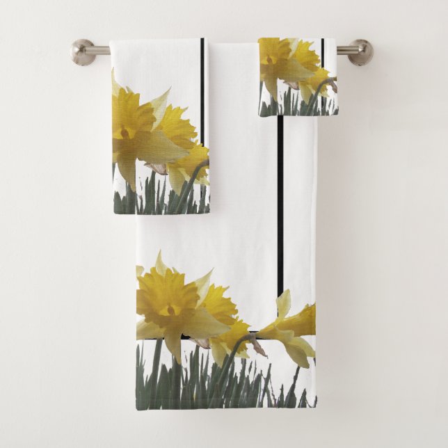 Ensemble jaune de serviette de Bath de jardin de (En situation)