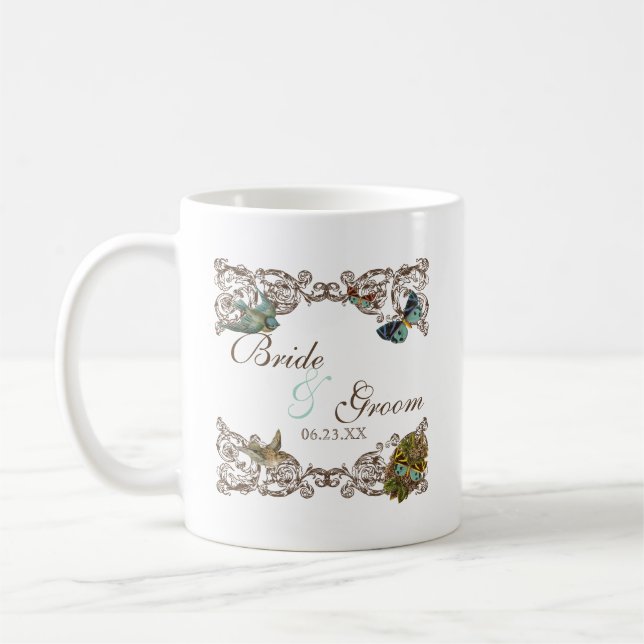 Ensemble Mariage Botanica, Mug de café personnalis (Gauche)