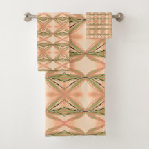 Ensemble Moderne De Corail Rose Et Serviettes De P