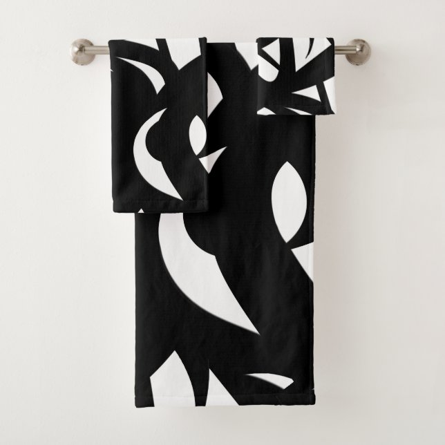 Ensemble moderne moderne de serviettes de bain bla (En situation)