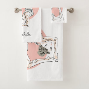 Ensemble nommé fait sur commande de serviette de