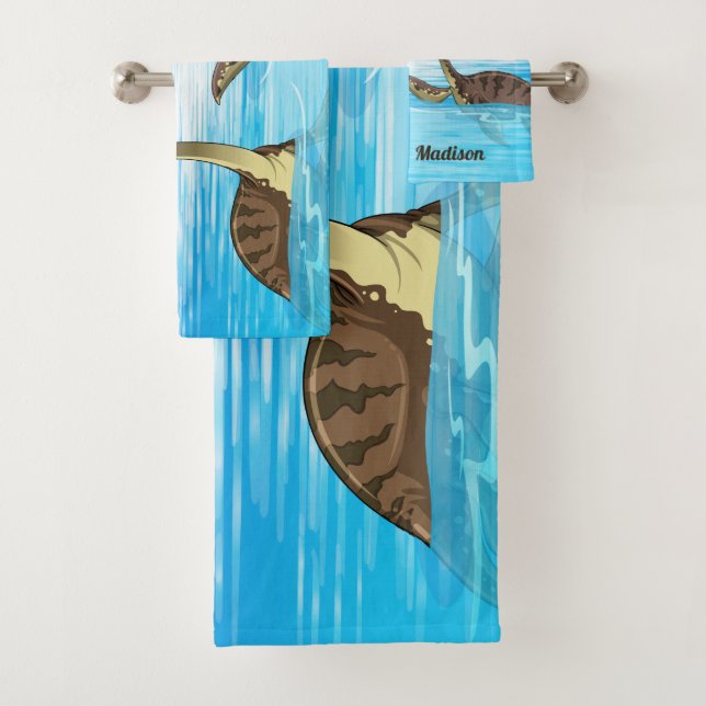 Ensemble nommé fait sur commande de serviette de (En situation)