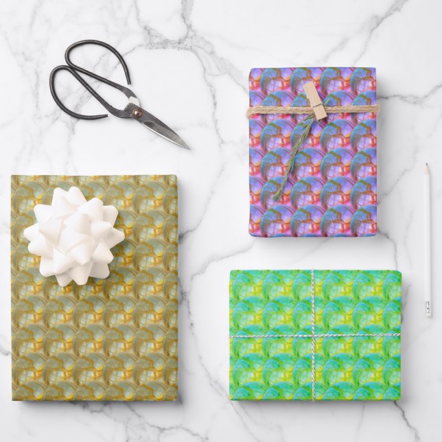 Ensemble papier cadeau - Billes en désordre (Recto)