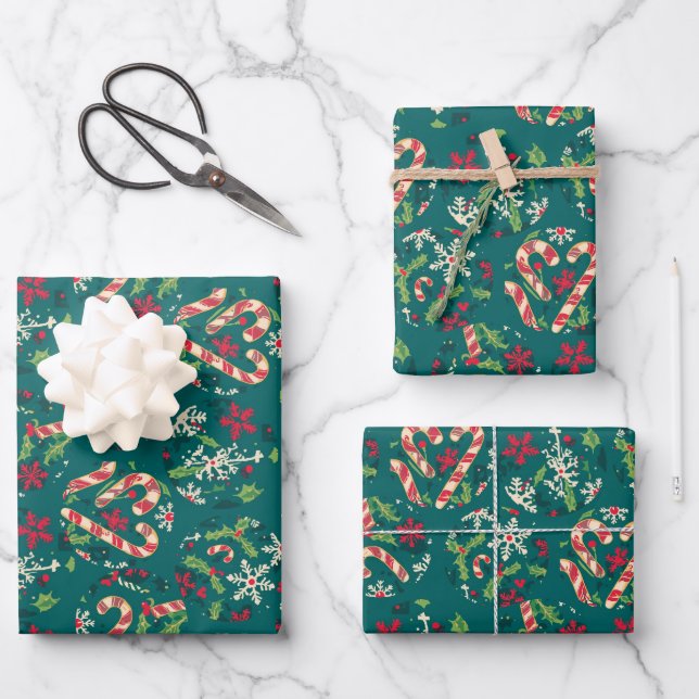 Ensemble papier cadeau Noël (Recto)