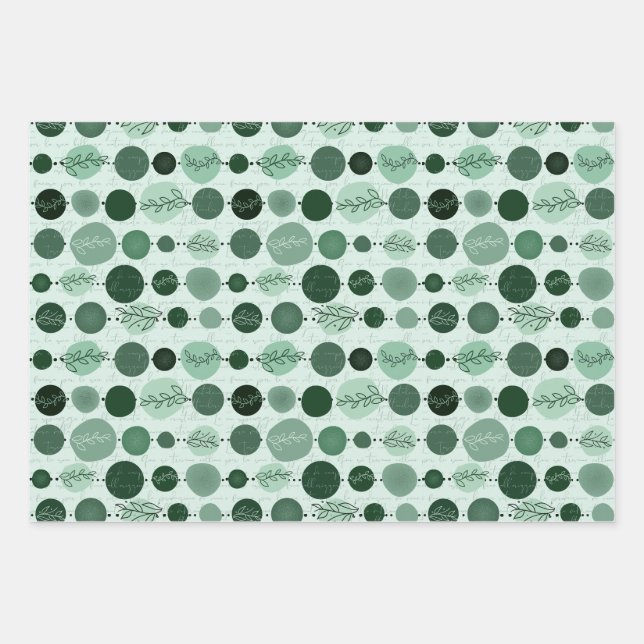 ensemble papier d'emballage de 3 feuilles motif ab (Devant 3)