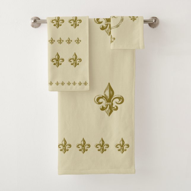 Ensemble personnalisé de serviettes de bain Monogr (En situation)