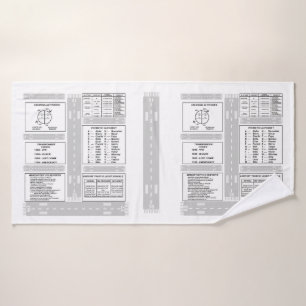 Ensemble pilote de serviette de Bath de Kneeboard