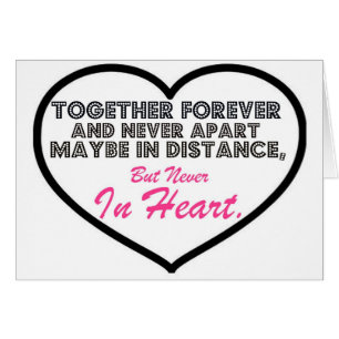 Ensemble pour toujours et jamais à part .......