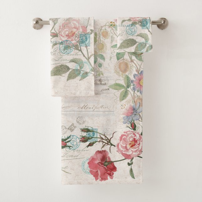 Ensemble rose de serviette de Bath de (En situation)