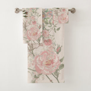 Ensemble rose de serviette de Bath de