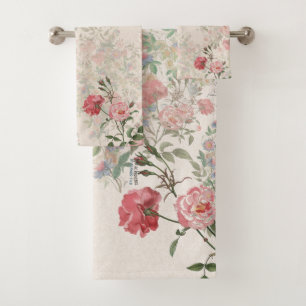 Ensemble rose de serviette de Bath de
