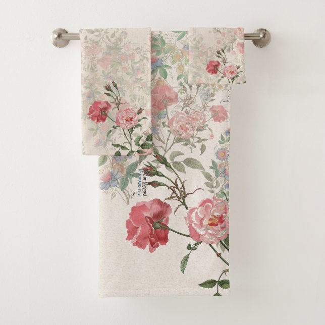 Ensemble rose de serviette de Bath de (En situation)