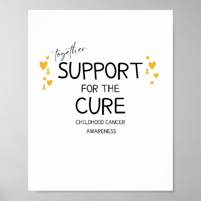 ensemble.support.cure. cancer Poster & Imprimés (Devant)
