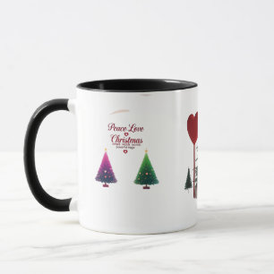 Ensemble Tasse Peace Love Noël – Fêtes Vibrantes