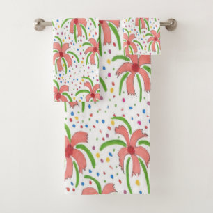 Ensemble tropical de serviette de Bath de fleurs