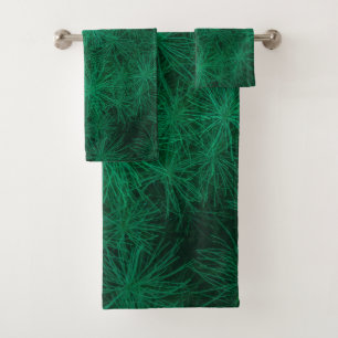 Ensemble vert élégant de serviette de l'arrière
