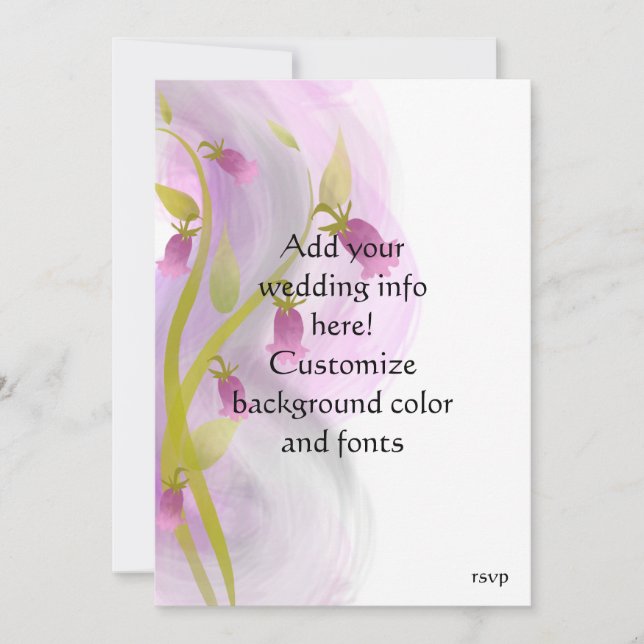 Ensembles de mariage à l'aquarelle - Fleurs roses (Devant)