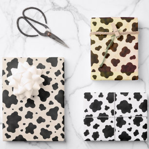 Ensembles de papier cadeau à motif de vache Holste