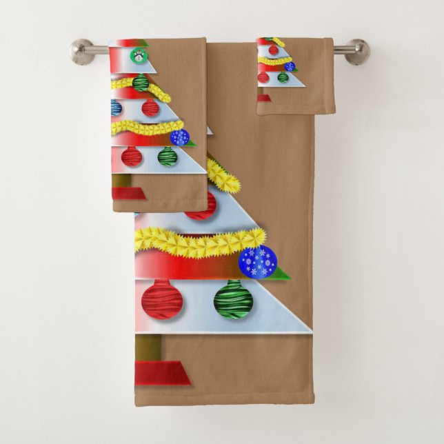 Ensembles de serviettes de bain de Noël (En situation)