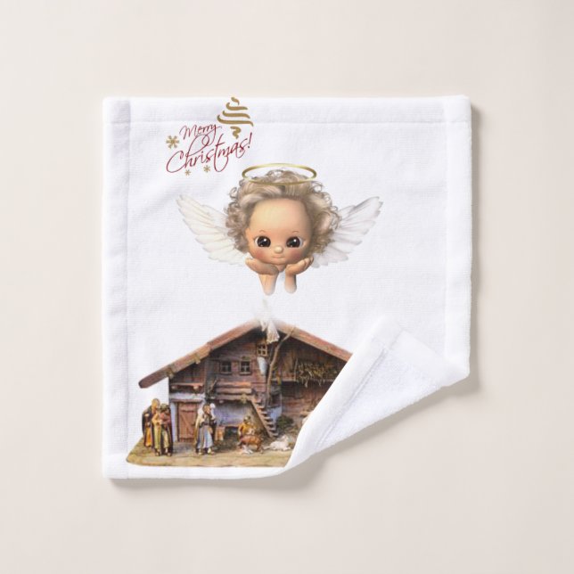Ensembles de serviettes de bain de Noël, Jésus-Chr (Gant de toilette)