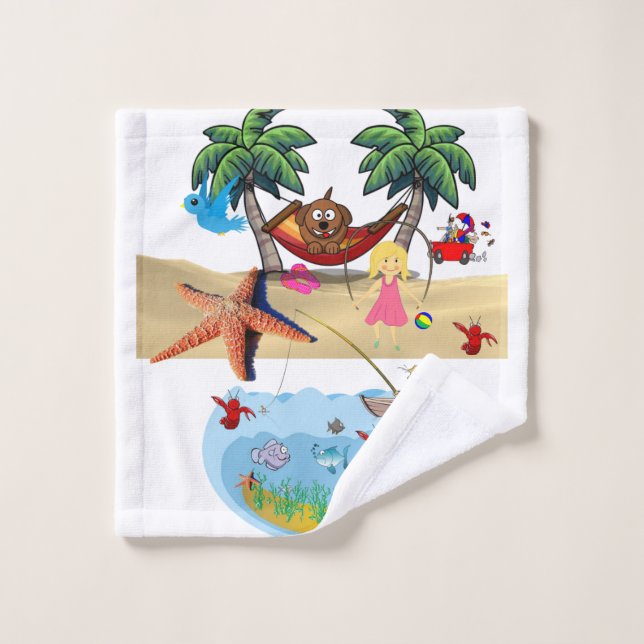 Ensembles de serviettes de salle de bain Chien Arb (Gant de toilette)