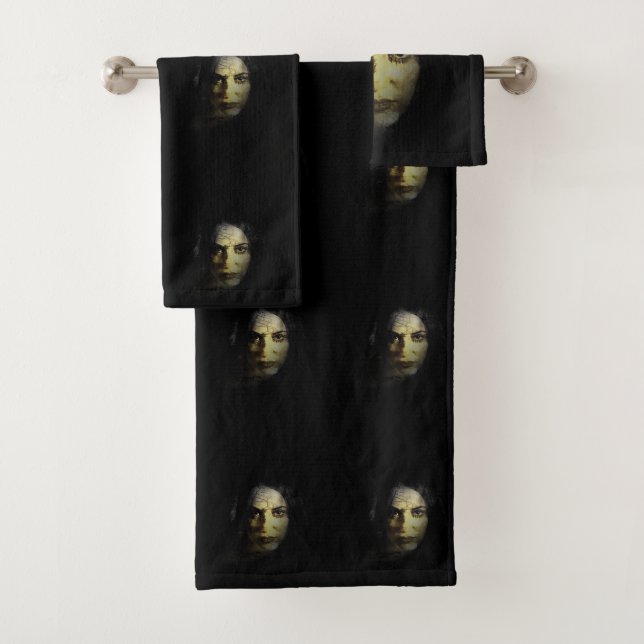 Ensembles de serviettes de salle de bain Halloween (En situation)