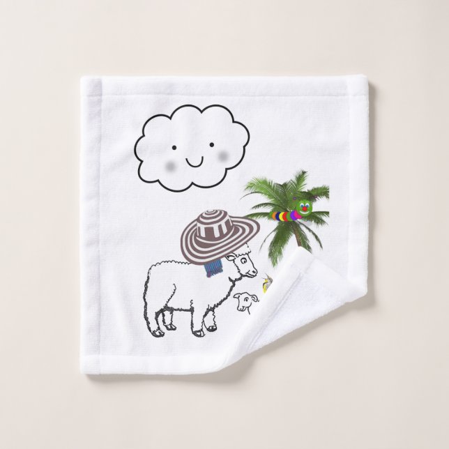 Ensembles de serviettes de salle de bain Moutons P (Gant de toilette)