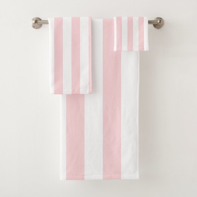 Ensembles de serviettes de salle de bain rayées ro (En situation)